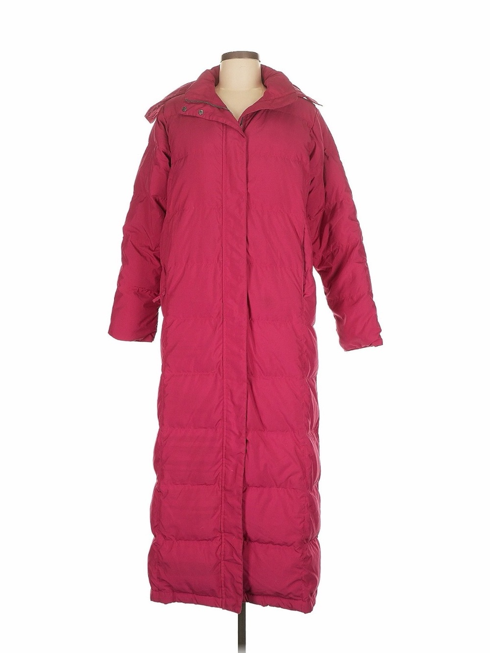 LL bean Long Pink Down Puffer Coat